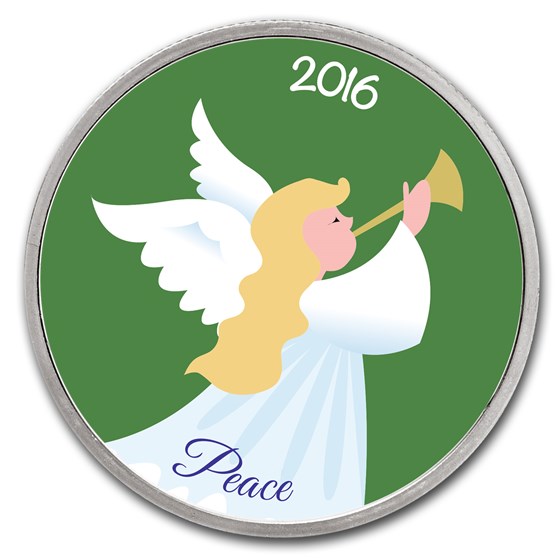1 oz Silver Colorized Round - APMEX (Golden-Haired Angel) 1 oz Silver Colorized Round - APMEX (Golden-Haired Angel)
